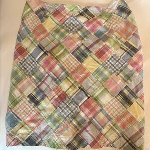 Vintage Brooks Brothers Multicolor Patchwork Madras Skirt